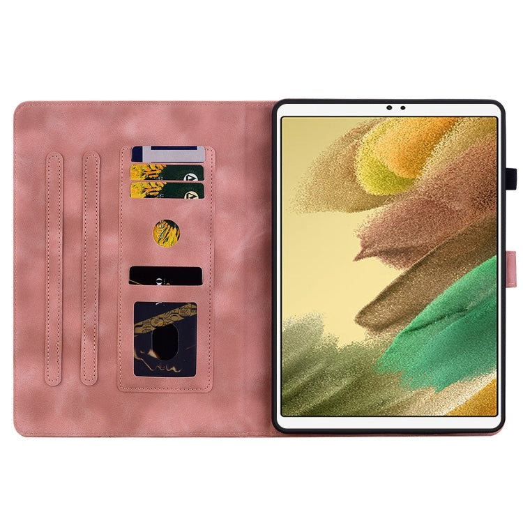 For Samsung Galaxy Tab S5e T720 Lily Embossed Leather Tablet Case