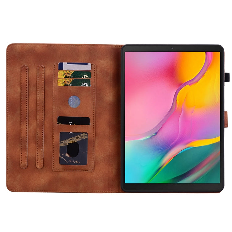 For Samsung Galaxy Tab A 10.1 2019 Lily Embossed Leather Tablet Case