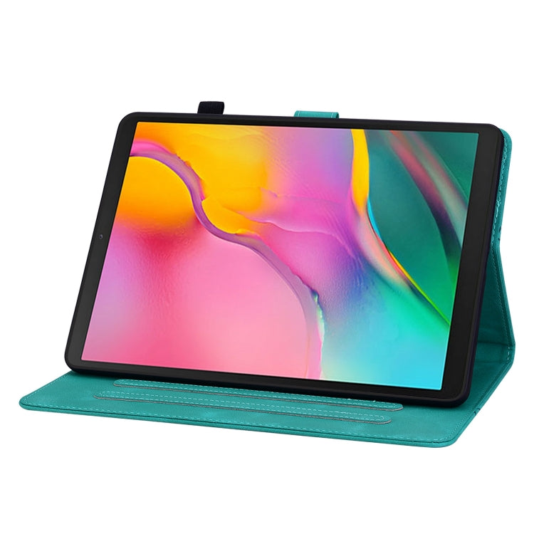 For Samsung Galaxy Tab A 10.1 2019 Lily Embossed Leather Tablet Case