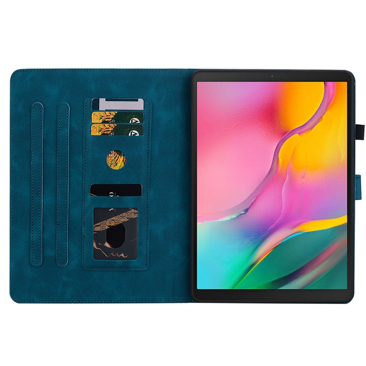 For Samsung Galaxy Tab A 10.1 2019 Lily Embossed Leather Tablet Case