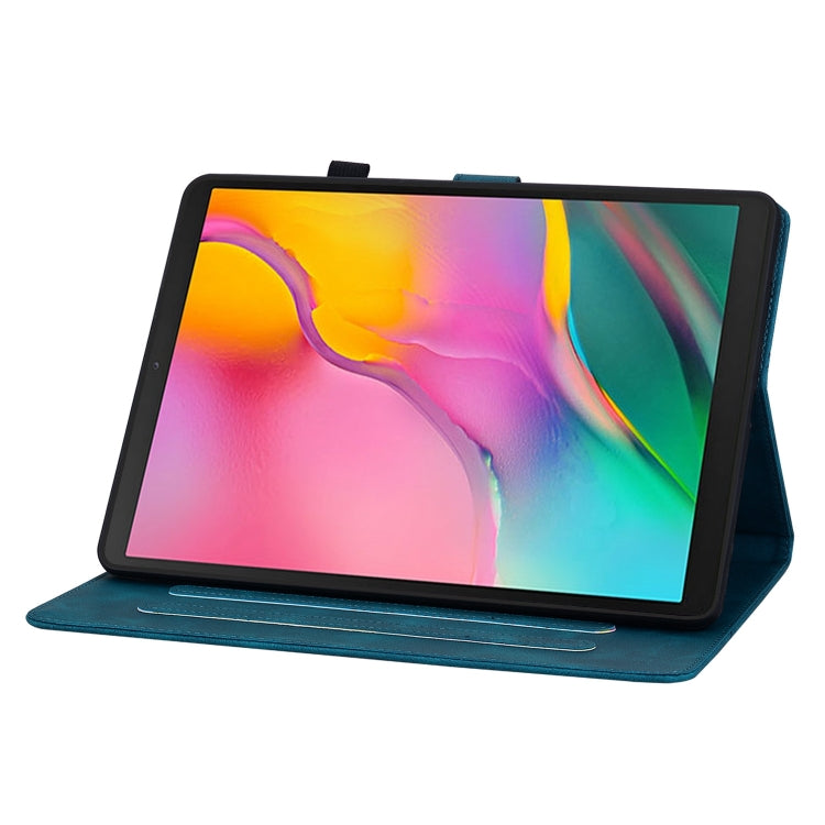 For Samsung Galaxy Tab A 10.1 2019 Lily Embossed Leather Tablet Case