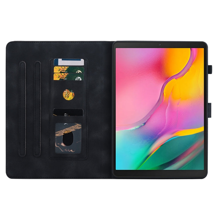 For Samsung Galaxy Tab A 10.1 2019 Lily Embossed Leather Tablet Case