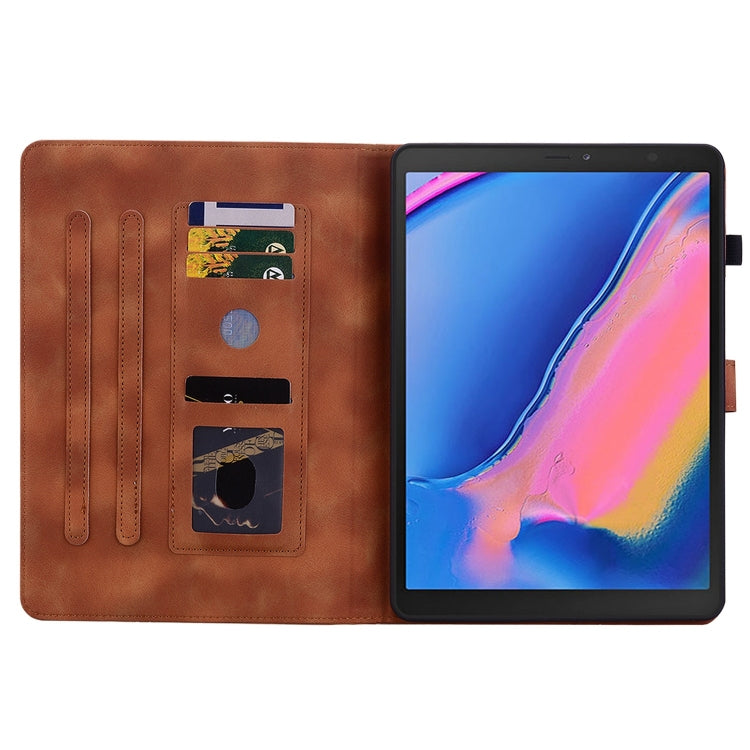 For Samsung Galaxy Tab A 8.0 2019 Lily Embossed Leather Tablet Case