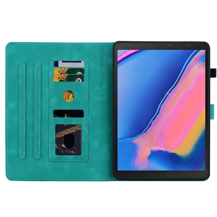 For Samsung Galaxy Tab A 8.0 2019 Lily Embossed Leather Tablet Case