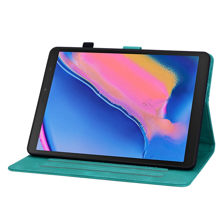 For Samsung Galaxy Tab A 8.0 2019 Lily Embossed Leather Tablet Case