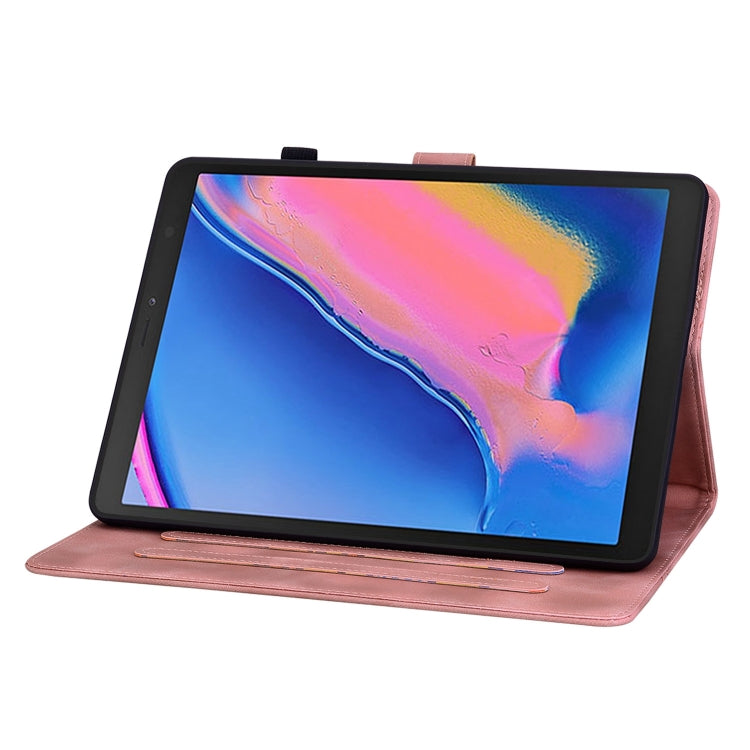 For Samsung Galaxy Tab A 8.0 2019 Lily Embossed Leather Tablet Case