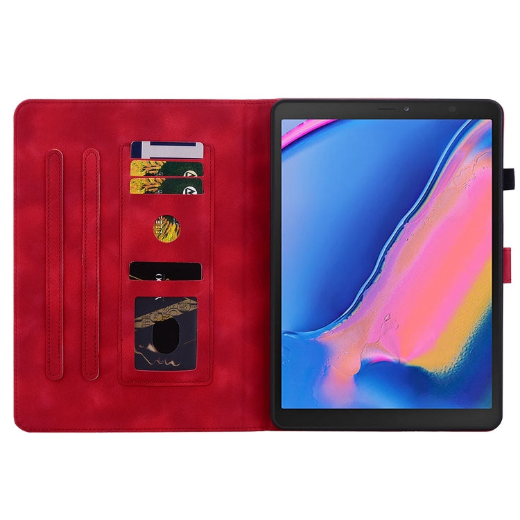 For Samsung Galaxy Tab A 8.0 2019 Lily Embossed Leather Tablet Case