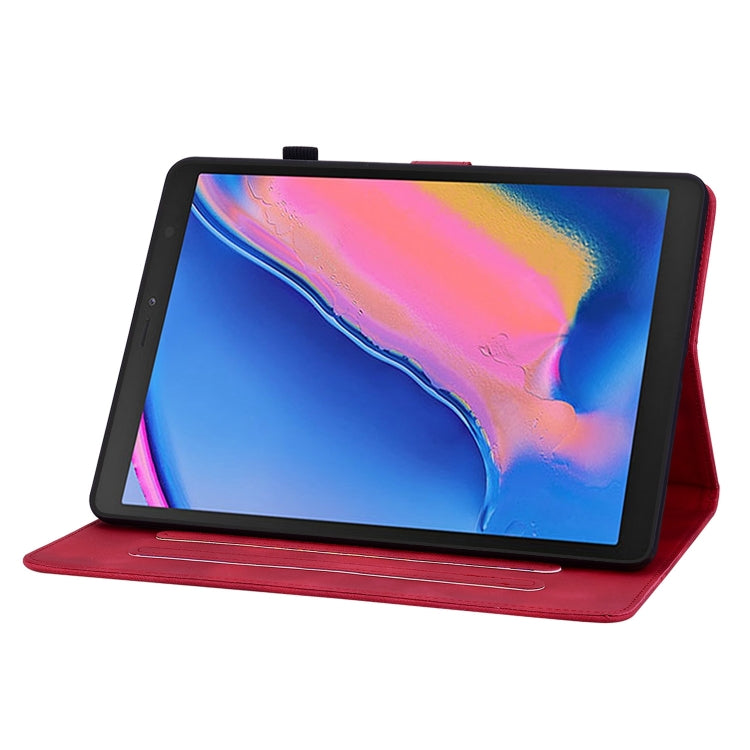 For Samsung Galaxy Tab A 8.0 2019 Lily Embossed Leather Tablet Case