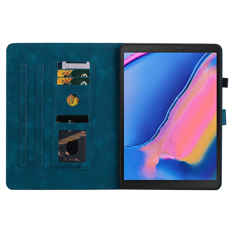 For Samsung Galaxy Tab A 8.0 2019 Lily Embossed Leather Tablet Case