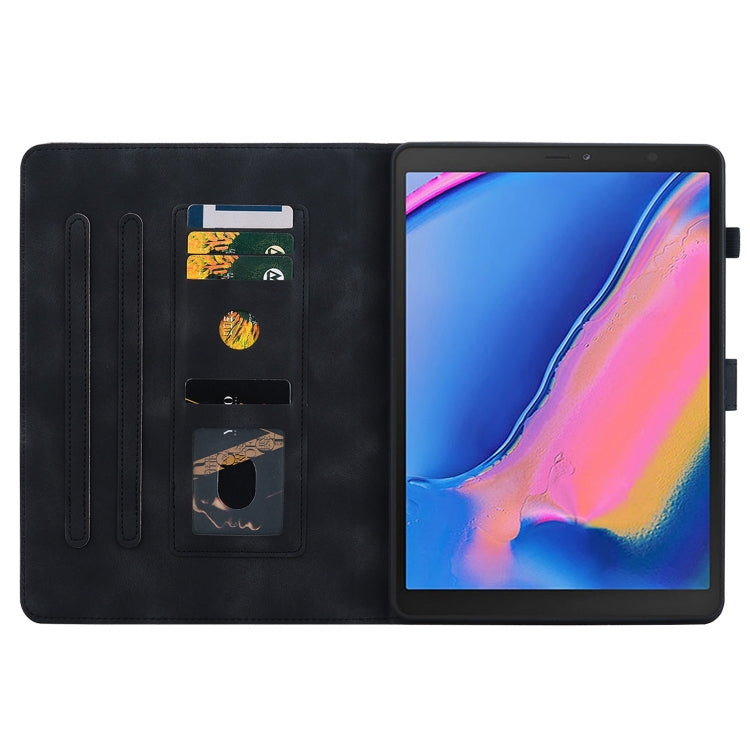 For Samsung Galaxy Tab A 8.0 2019 Lily Embossed Leather Tablet Case