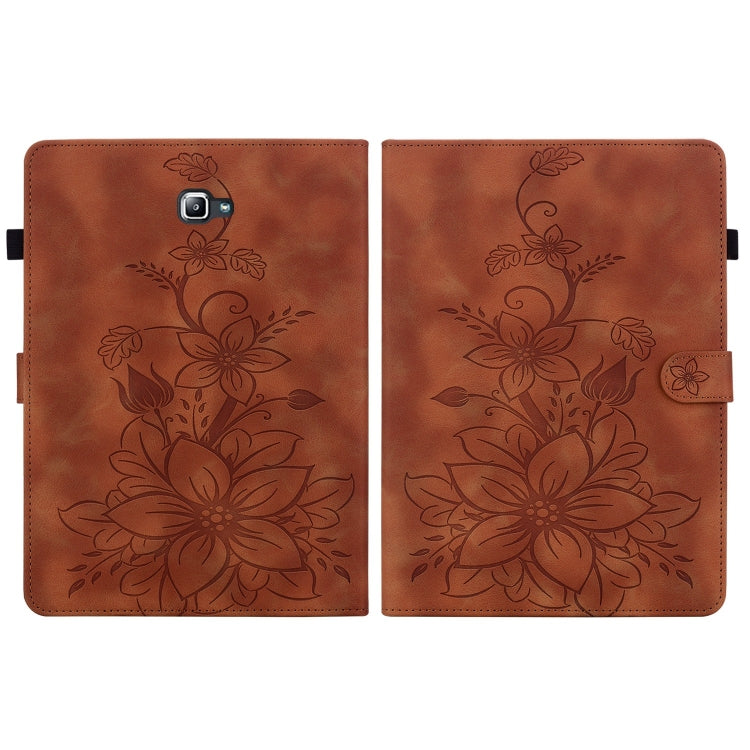 For Samsung Galaxy Tab A 10.1 2016 Lily Embossed Leather Tablet Case
