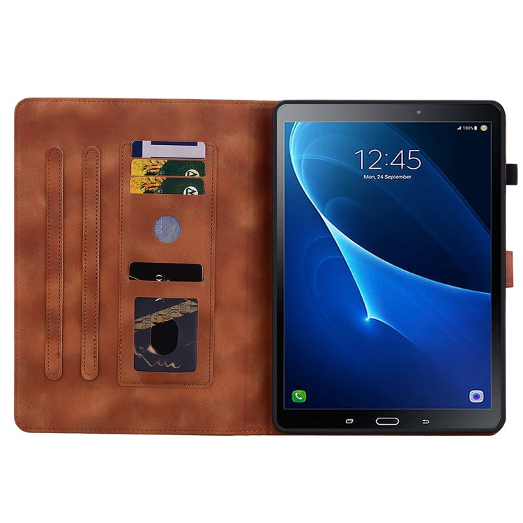 For Samsung Galaxy Tab A 10.1 2016 Lily Embossed Leather Tablet Case