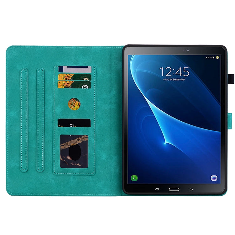 For Samsung Galaxy Tab A 10.1 2016 Lily Embossed Leather Tablet Case