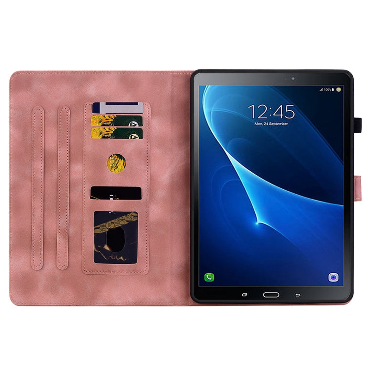For Samsung Galaxy Tab A 10.1 2016 Lily Embossed Leather Tablet Case