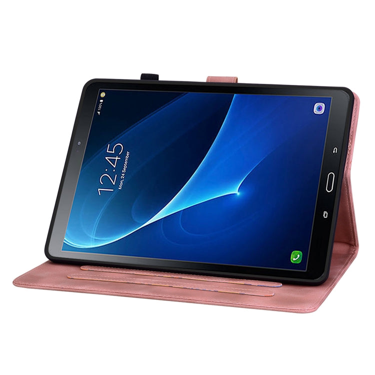 For Samsung Galaxy Tab A 10.1 2016 Lily Embossed Leather Tablet Case