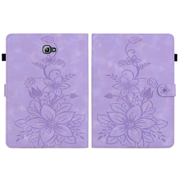 For Samsung Galaxy Tab A 10.1 2016 Lily Embossed Leather Tablet Case