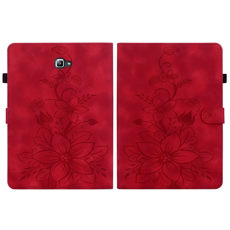 For Samsung Galaxy Tab A 10.1 2016 Lily Embossed Leather Tablet Case