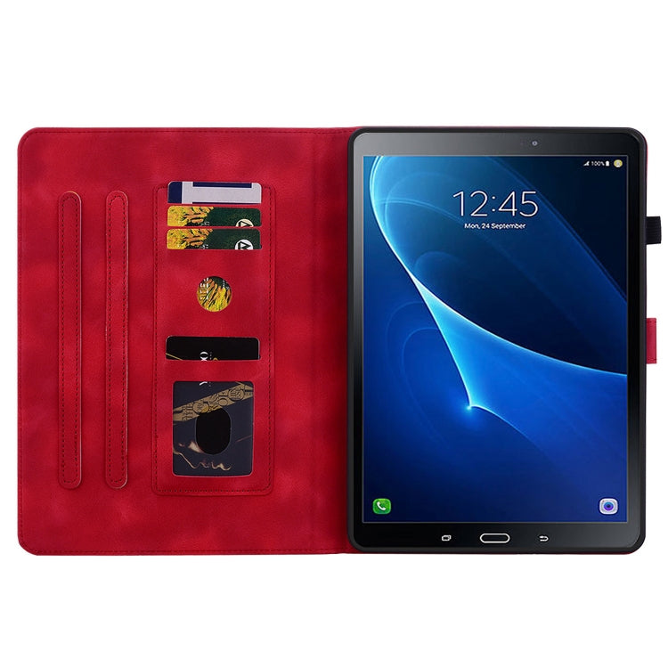 For Samsung Galaxy Tab A 10.1 2016 Lily Embossed Leather Tablet Case