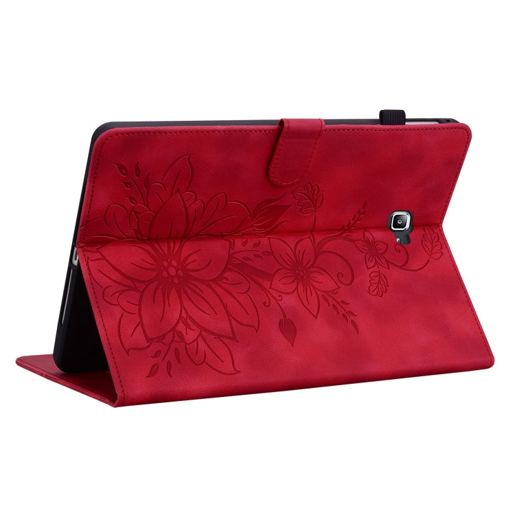 For Samsung Galaxy Tab A 10.1 2016 Lily Embossed Leather Tablet Case