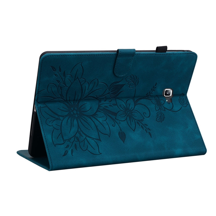 For Samsung Galaxy Tab A 10.1 2016 Lily Embossed Leather Tablet Case