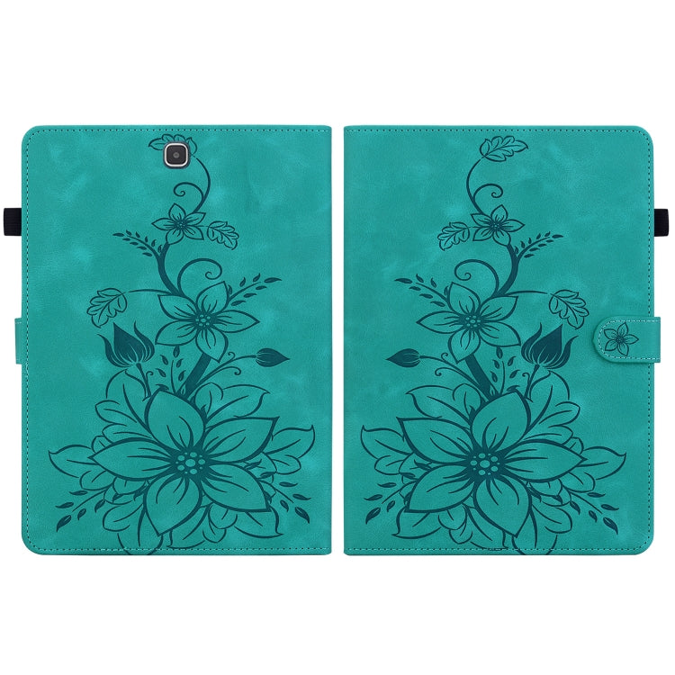 For Samsung Galaxy Tab A 9.7 T550 T555 Lily Embossed Leather Tablet Case