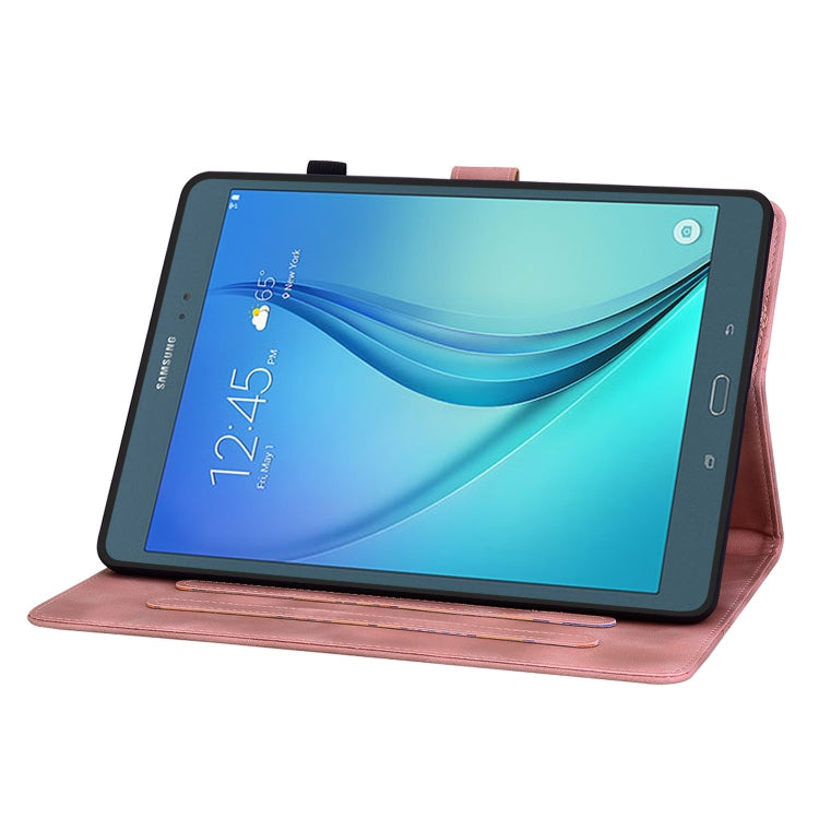 For Samsung Galaxy Tab A 9.7 T550 T555 Lily Embossed Leather Tablet Case