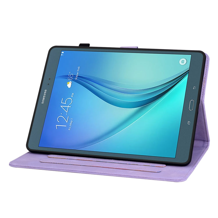 For Samsung Galaxy Tab A 9.7 T550 T555 Lily Embossed Leather Tablet Case