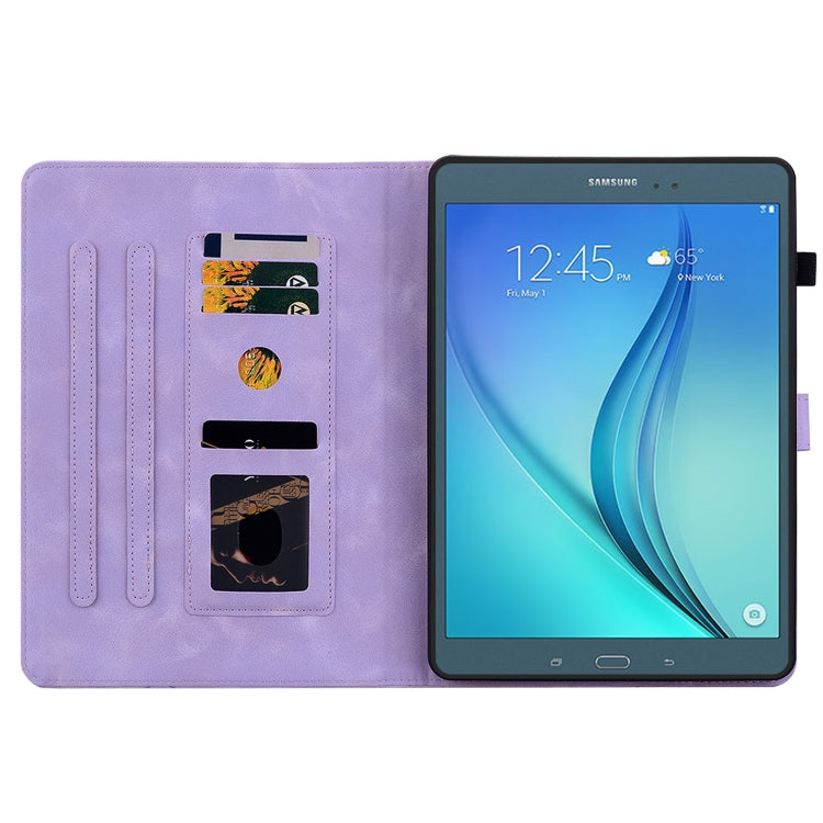 For Samsung Galaxy Tab A 9.7 T550 T555 Lily Embossed Leather Tablet Case