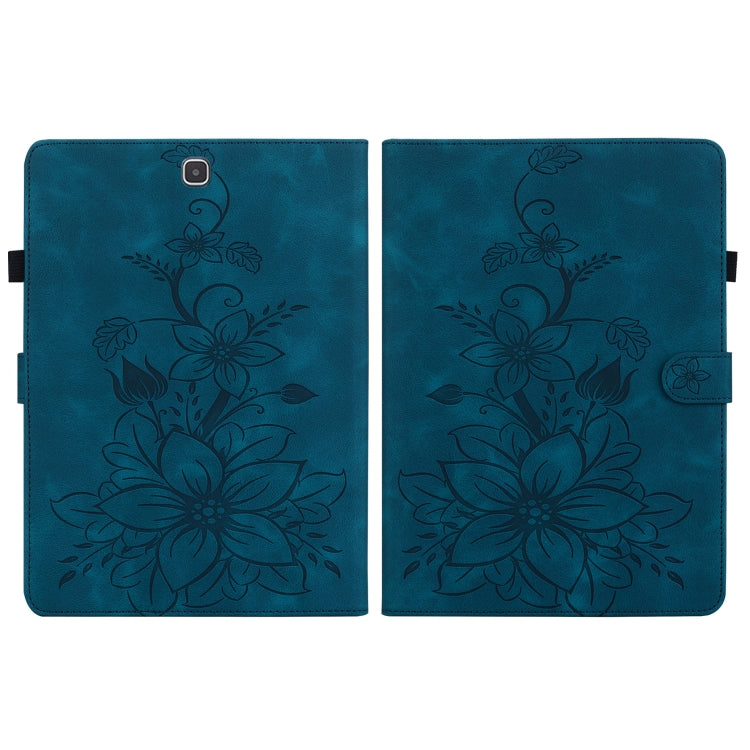 For Samsung Galaxy Tab A 9.7 T550 T555 Lily Embossed Leather Tablet Case