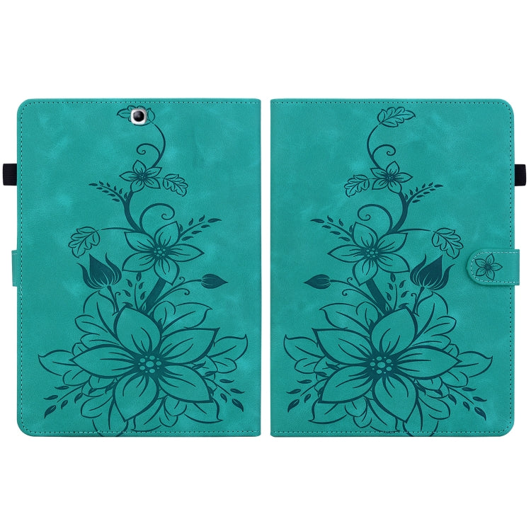 For Samsung Galaxy Tab S2 9.7 T810 T815 Lily Embossed Leather Tablet Case