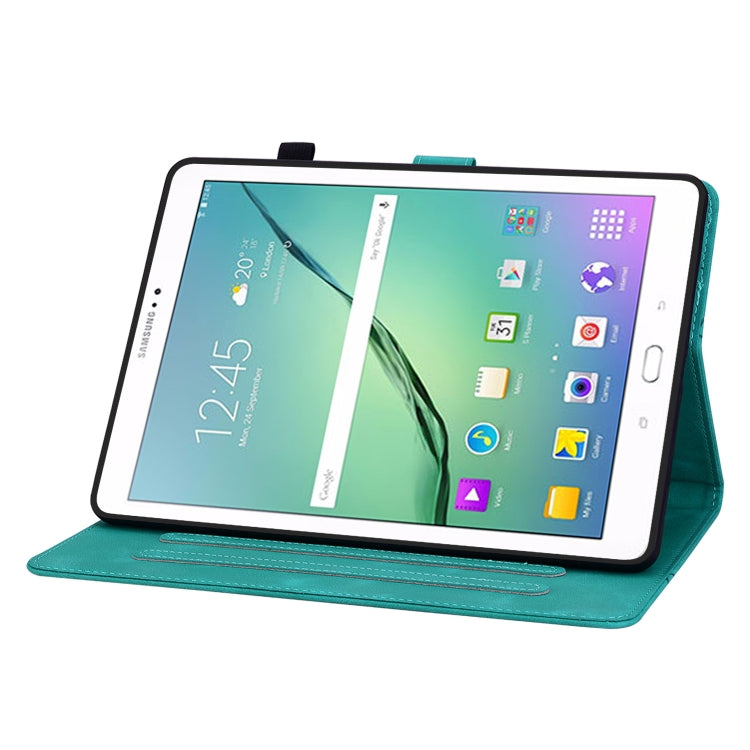 For Samsung Galaxy Tab S2 9.7 T810 T815 Lily Embossed Leather Tablet Case