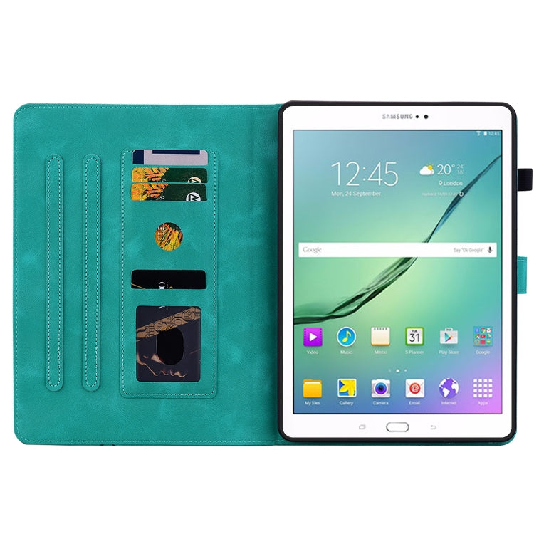 For Samsung Galaxy Tab S2 9.7 T810 T815 Lily Embossed Leather Tablet Case