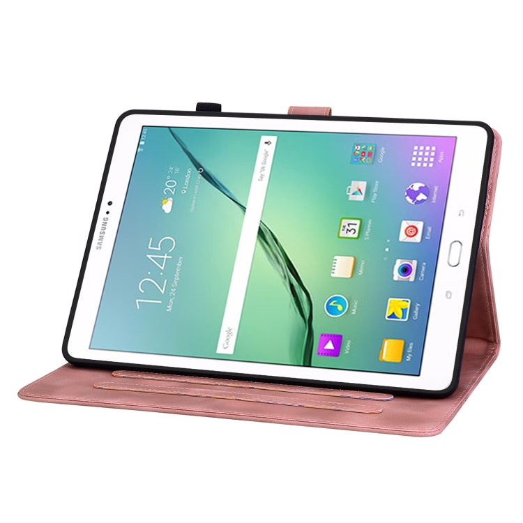 For Samsung Galaxy Tab S2 9.7 T810 T815 Lily Embossed Leather Tablet Case
