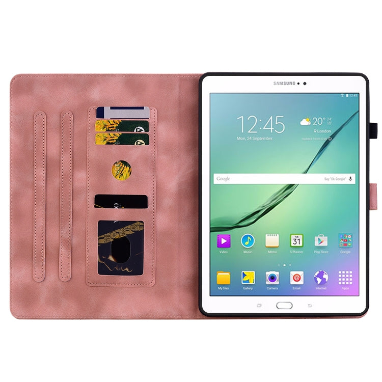 For Samsung Galaxy Tab S2 9.7 T810 T815 Lily Embossed Leather Tablet Case