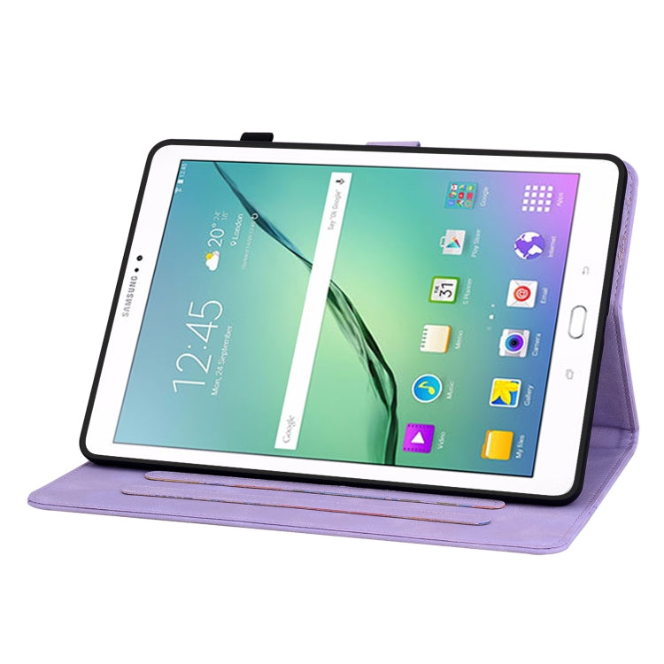 For Samsung Galaxy Tab S2 9.7 T810 T815 Lily Embossed Leather Tablet Case
