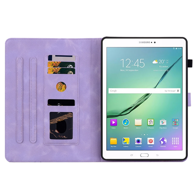 For Samsung Galaxy Tab S2 9.7 T810 T815 Lily Embossed Leather Tablet Case