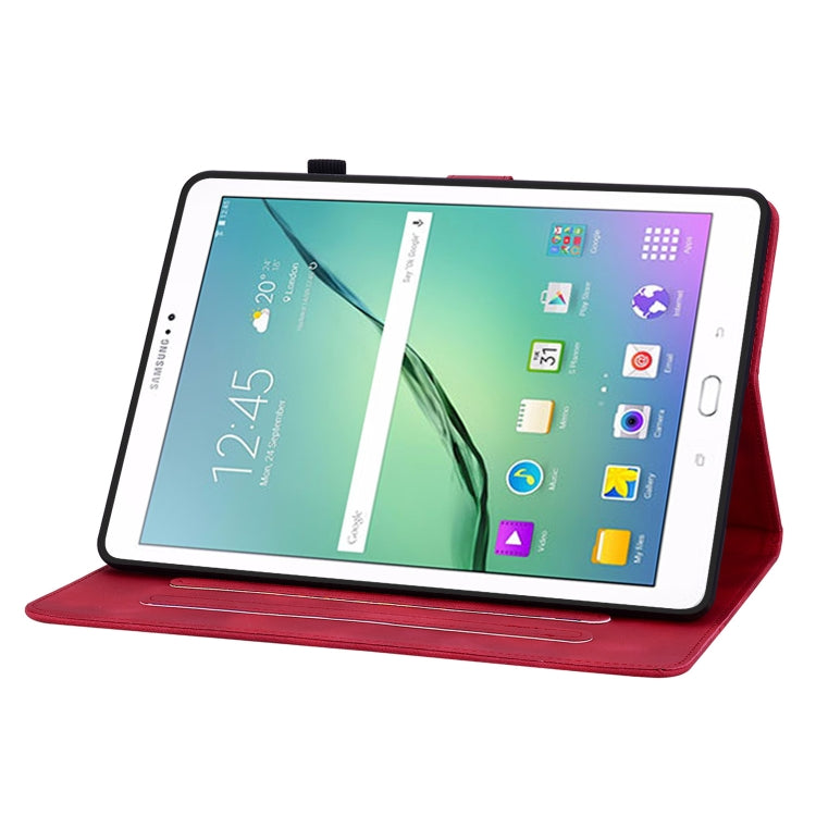 For Samsung Galaxy Tab S2 9.7 T810 T815 Lily Embossed Leather Tablet Case