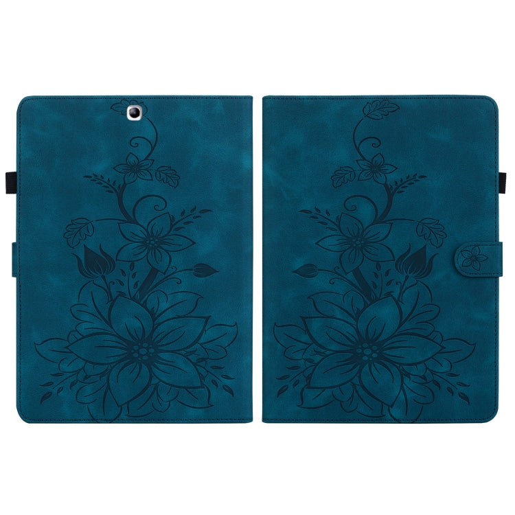 For Samsung Galaxy Tab S2 9.7 T810 T815 Lily Embossed Leather Tablet Case