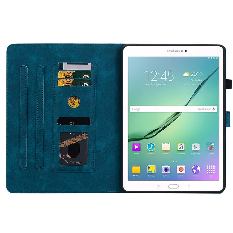 For Samsung Galaxy Tab S2 9.7 T810 T815 Lily Embossed Leather Tablet Case