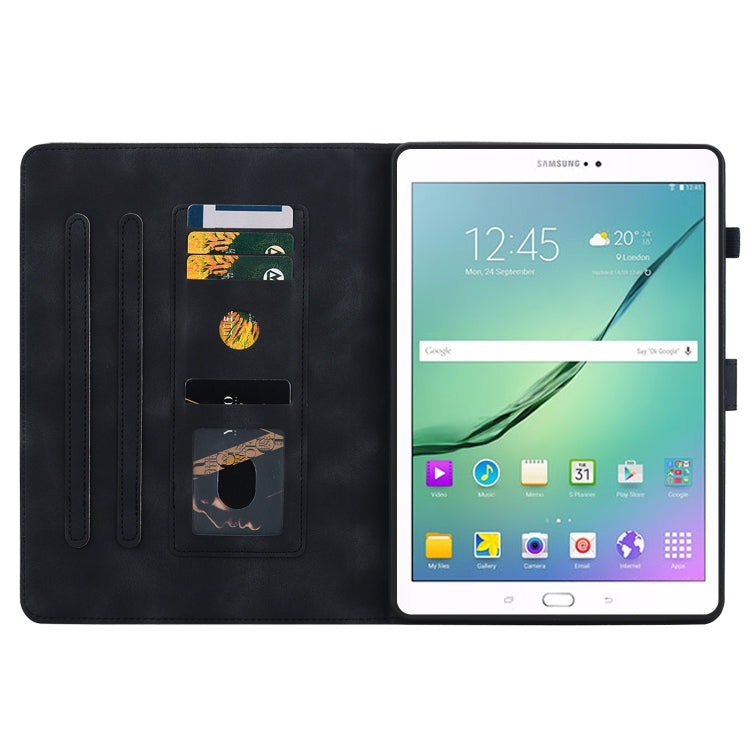 For Samsung Galaxy Tab S2 9.7 T810 T815 Lily Embossed Leather Tablet Case