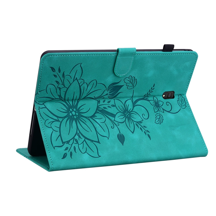 For Samsung Galaxy Tab S4 10.5 SM-T830/T835 Lily Embossed Leather Tablet Case
