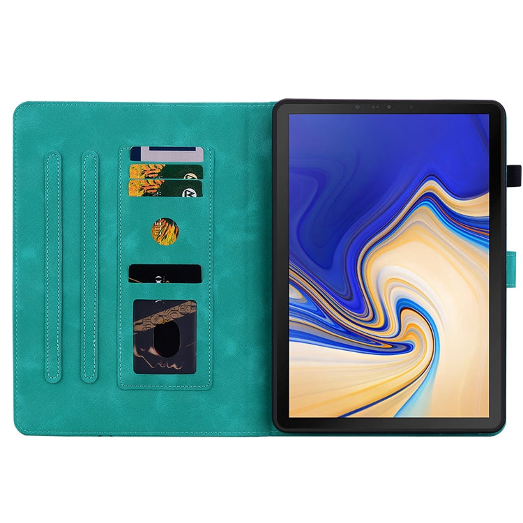 For Samsung Galaxy Tab S4 10.5 SM-T830/T835 Lily Embossed Leather Tablet Case