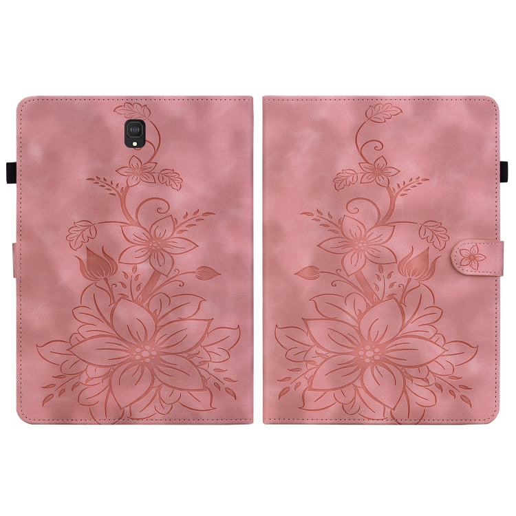For Samsung Galaxy Tab S4 10.5 SM-T830/T835 Lily Embossed Leather Tablet Case