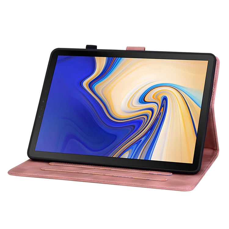 For Samsung Galaxy Tab S4 10.5 SM-T830/T835 Lily Embossed Leather Tablet Case