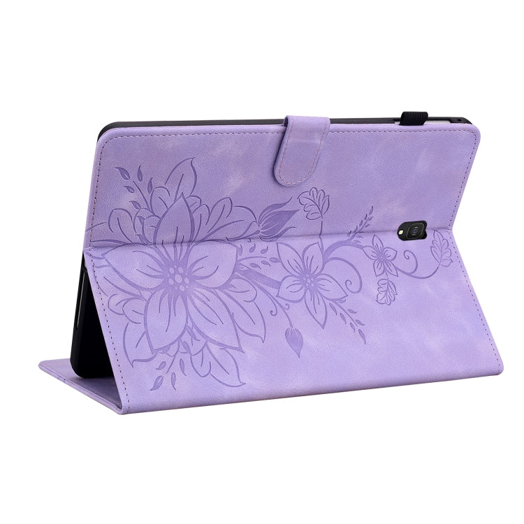For Samsung Galaxy Tab S4 10.5 SM-T830/T835 Lily Embossed Leather Tablet Case