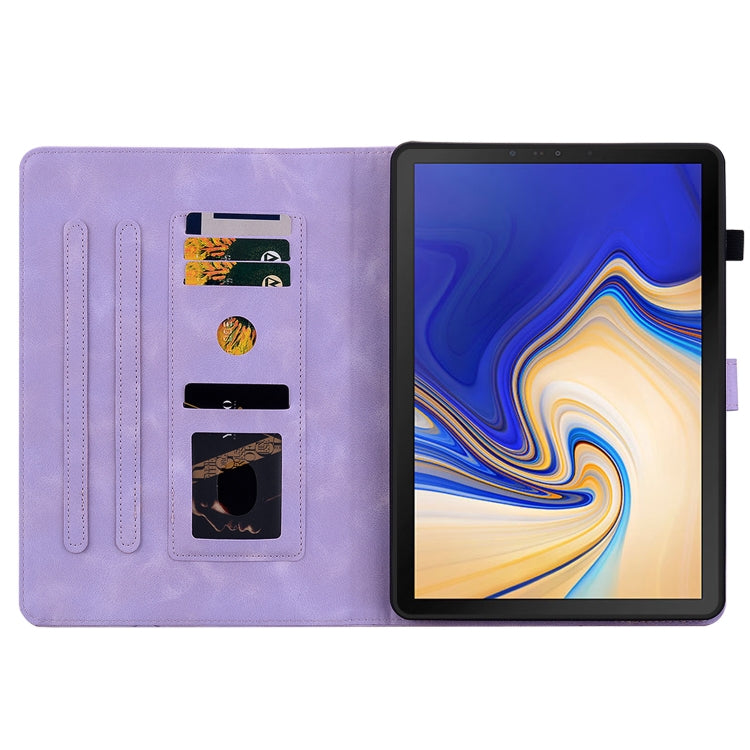 For Samsung Galaxy Tab S4 10.5 SM-T830/T835 Lily Embossed Leather Tablet Case