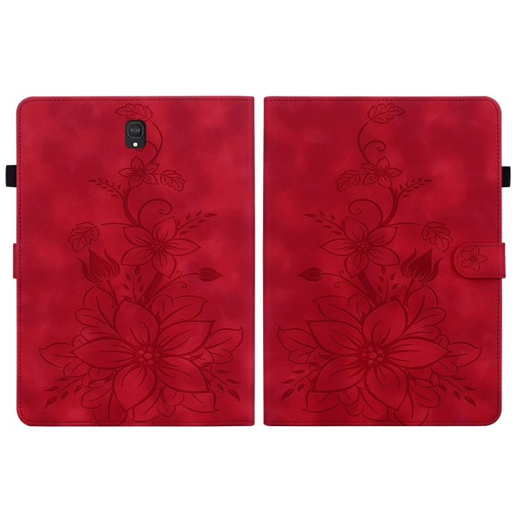 For Samsung Galaxy Tab S4 10.5 SM-T830/T835 Lily Embossed Leather Tablet Case