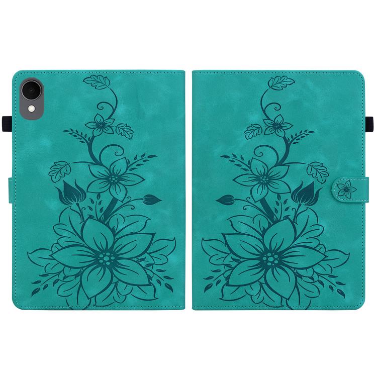 For Samsung Galaxy Tab S11 Lily Embossed Leather Tablet Case