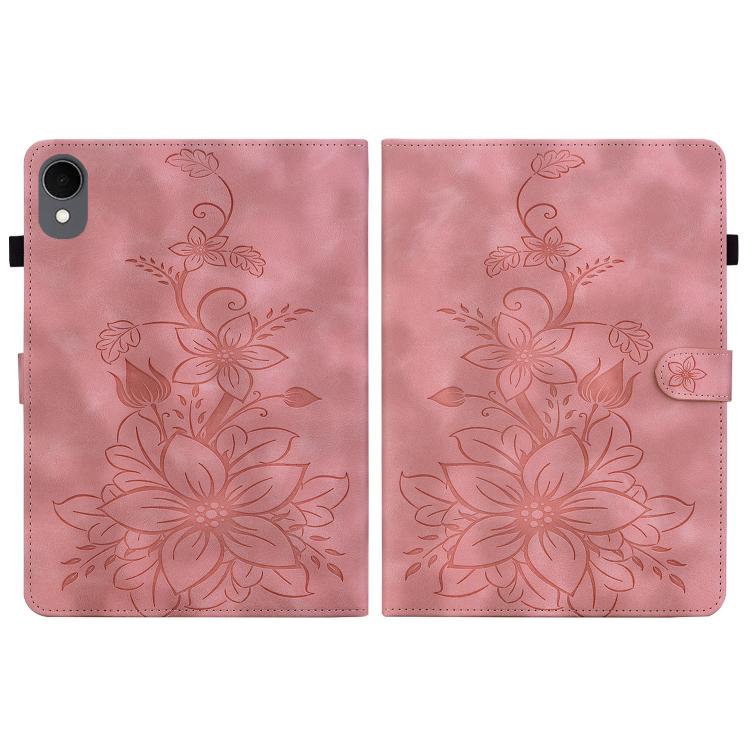 For Samsung Galaxy Tab S11 Lily Embossed Leather Tablet Case