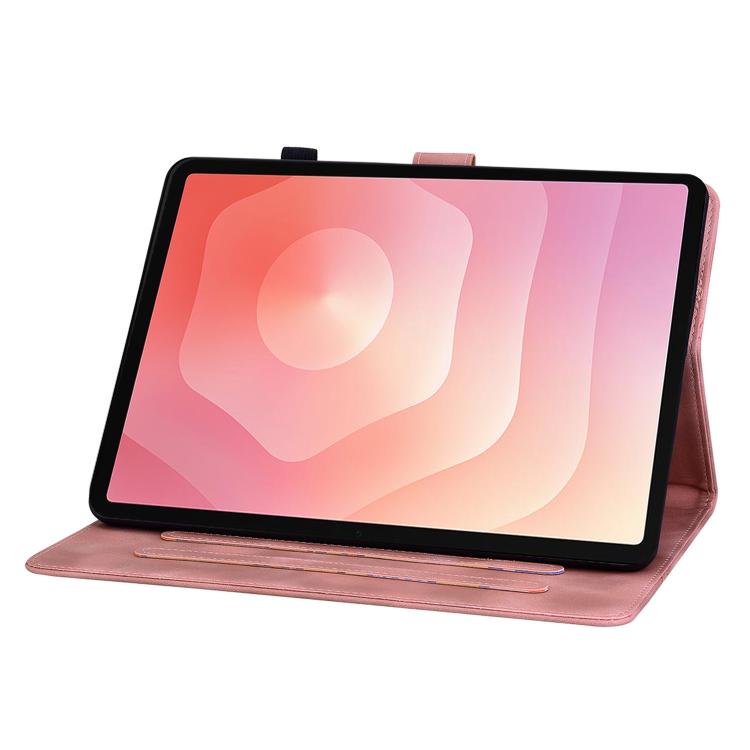 For Samsung Galaxy Tab S11 Lily Embossed Leather Tablet Case